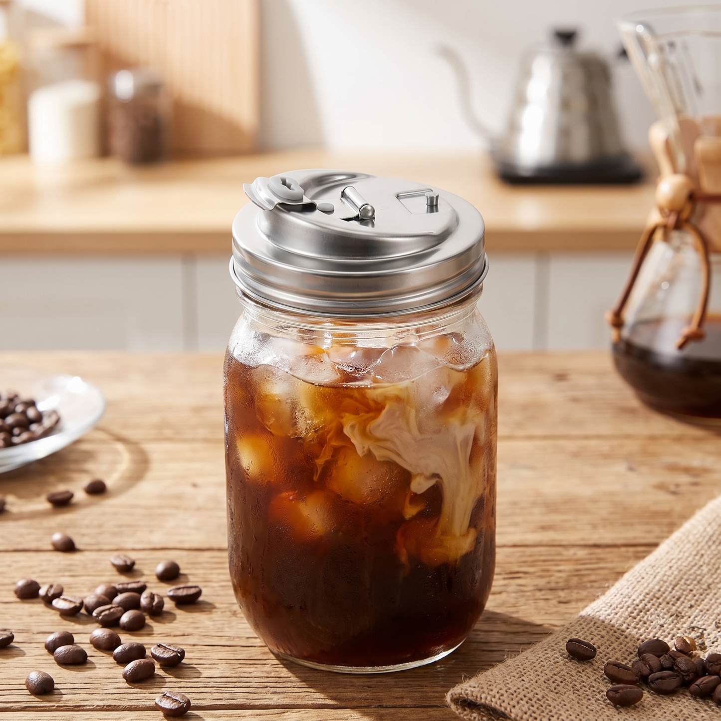 FlipSeal™ Stainless Steel Jar Lid