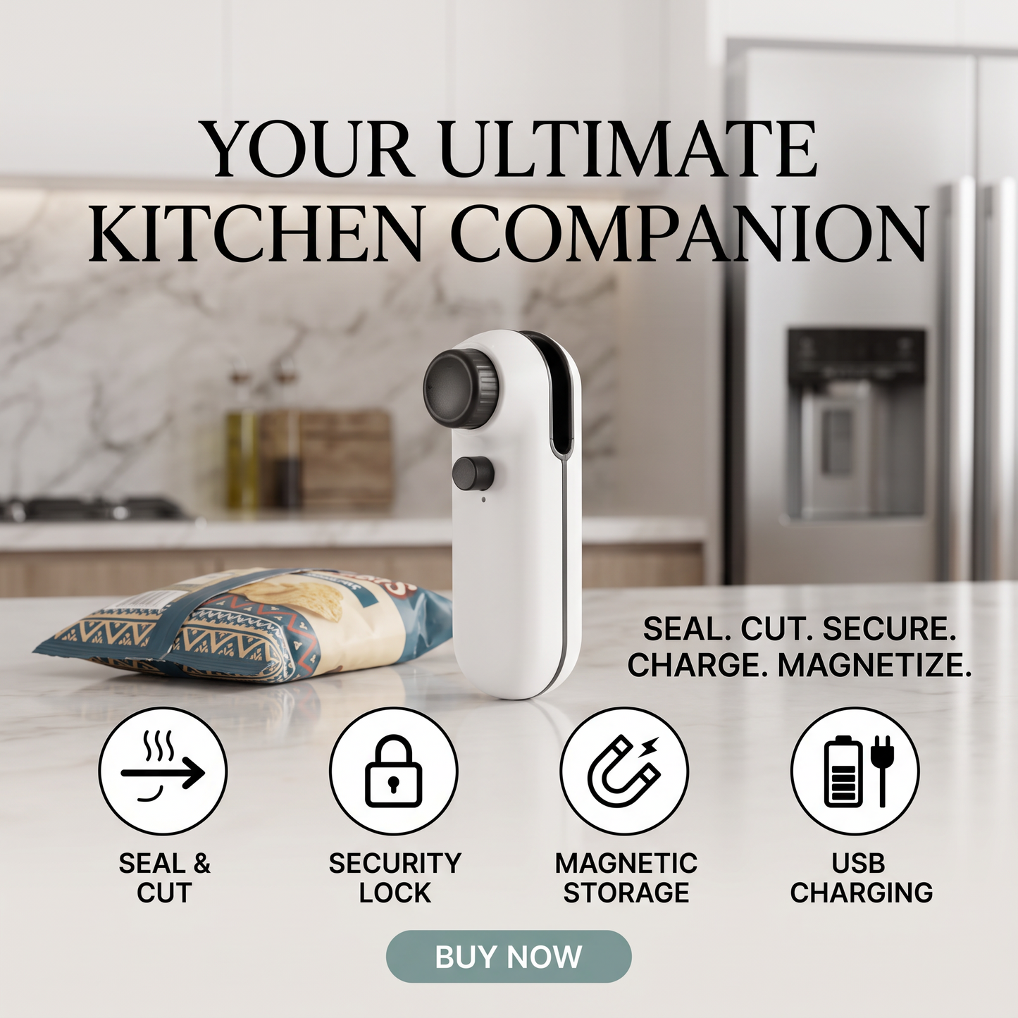SealSnip™ Rechargeable 2-In-1 Bag Sealer